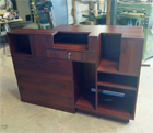 Caisse mlamin effet bois.